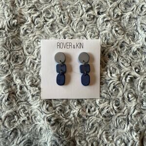 Rover & Kin Ombré Clay Earrings in Lapis Blue New